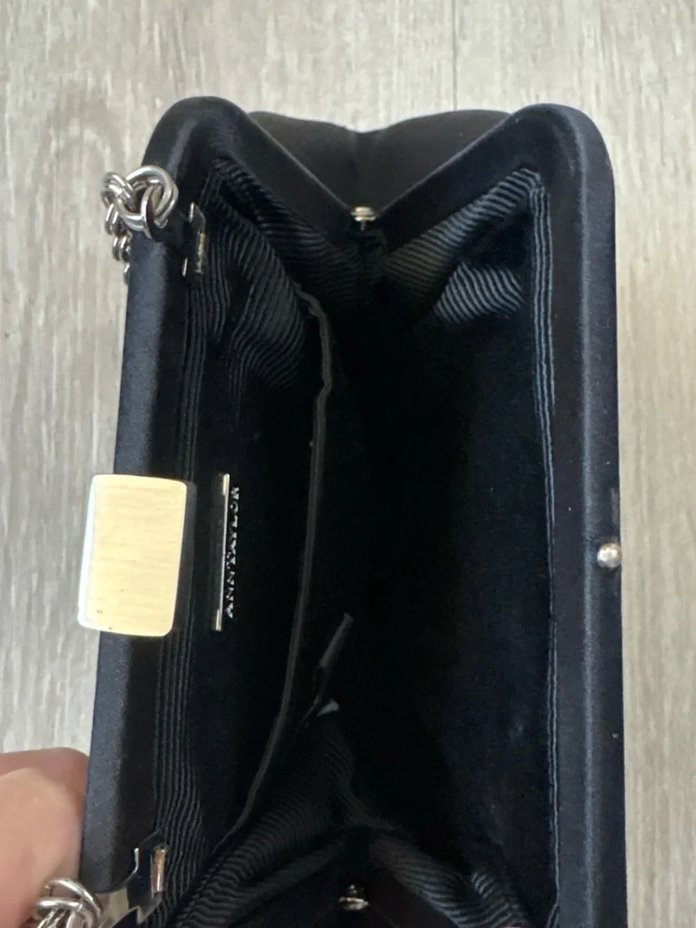 Ann Taylor Black Beaded Evening Purse